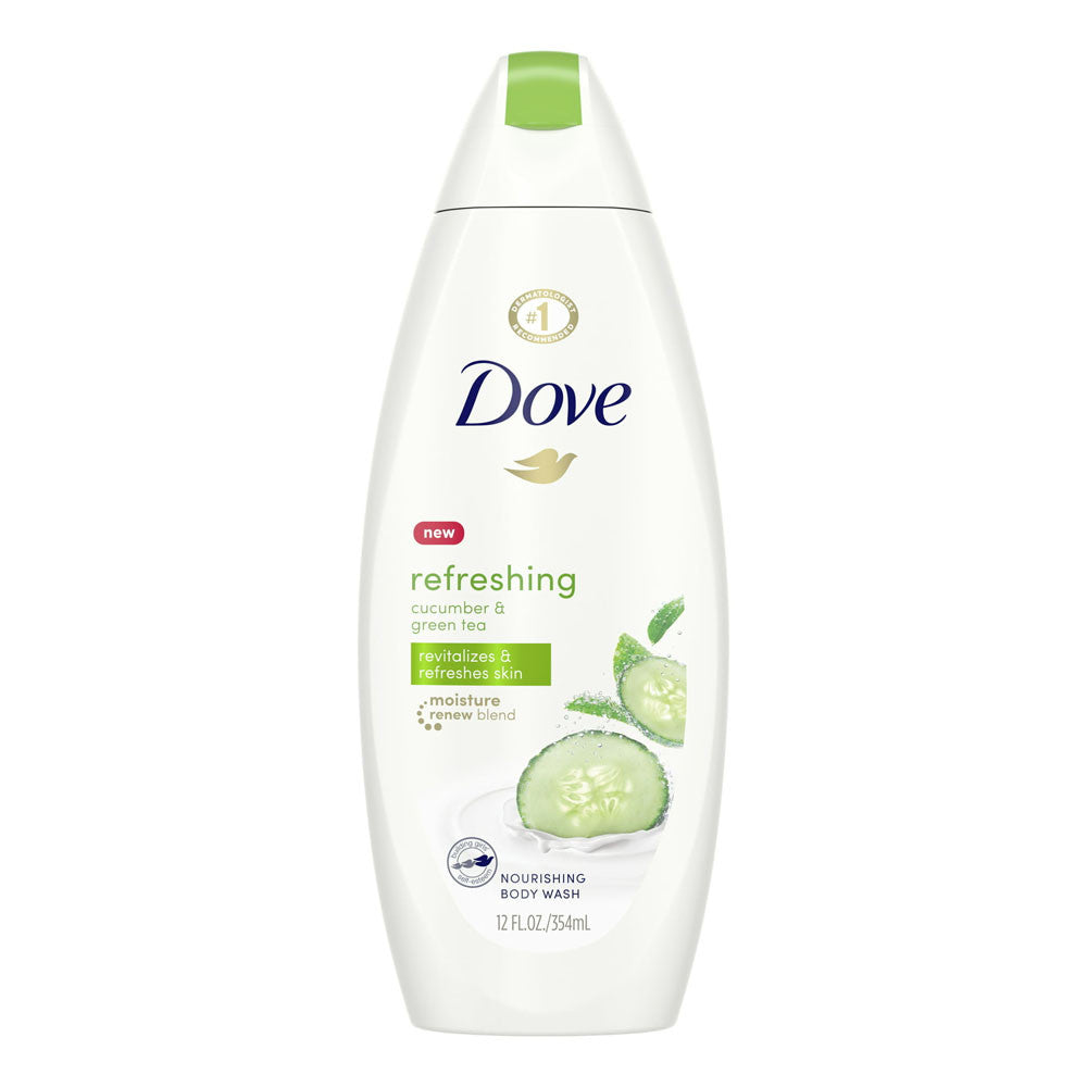 Dove All Day Moisturizing Body Wash, Cool Moisture For Normal Skin, 12 Oz
